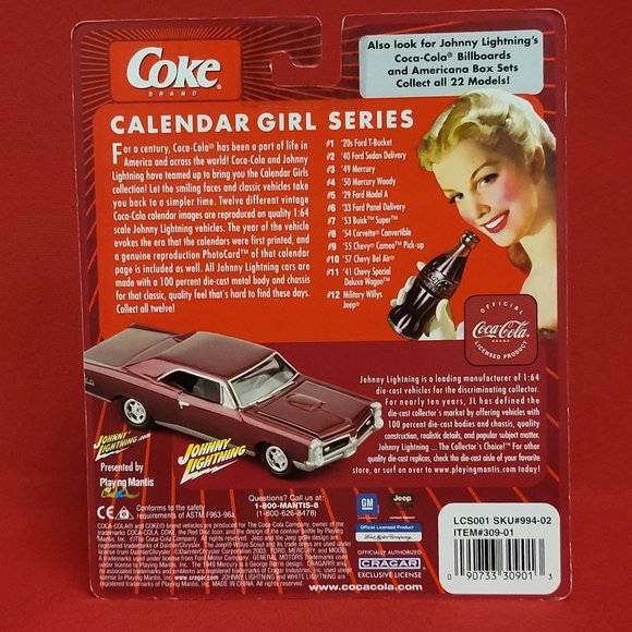Coca Cola Johnny Lightning Calendar Girl Series Die Cast Buick Super - Picture 2 of 9
